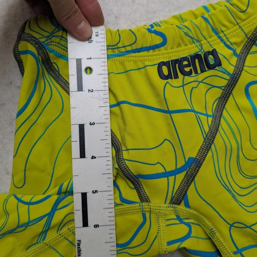 Arena Powerskin ST Jammer Boys 26 Green Blue Topographic Racing Swimsuit 002797